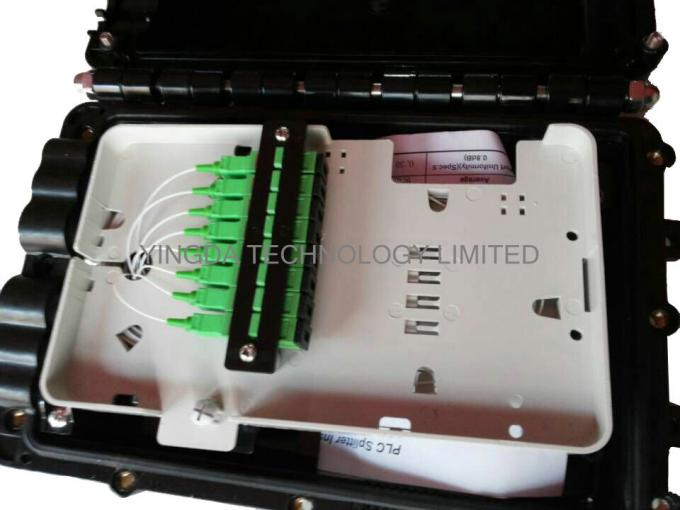 Aerial Fiber Optic Cable Joint Box 1 x 2 Bare PLC Splitter For Bunchy Fibers 8 Cores