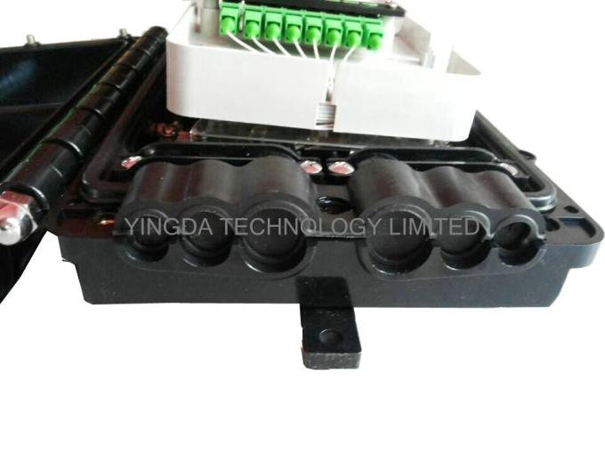 Aerial Fiber Optic Cable Joint Box 1 x 2 Bare PLC Splitter For Bunchy Fibers 8 Cores