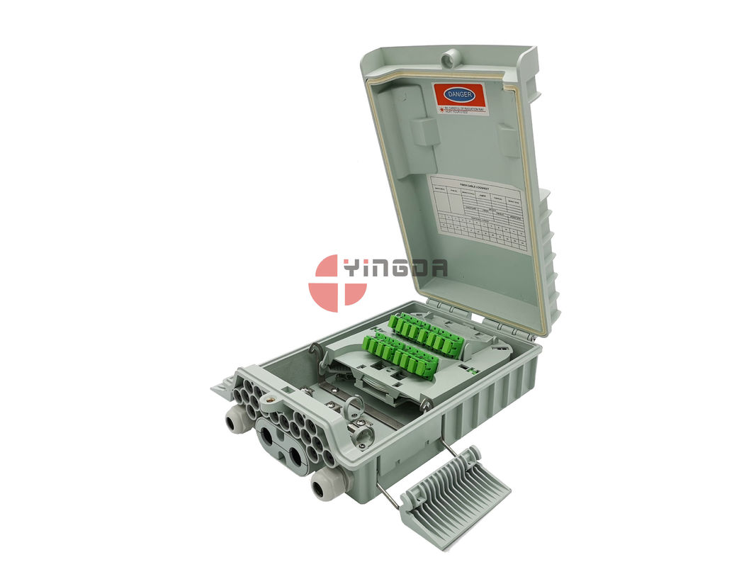 Exterior NAP BOX Fibre Optic Cable Termination Boxes 16 Ports IP65 ISO