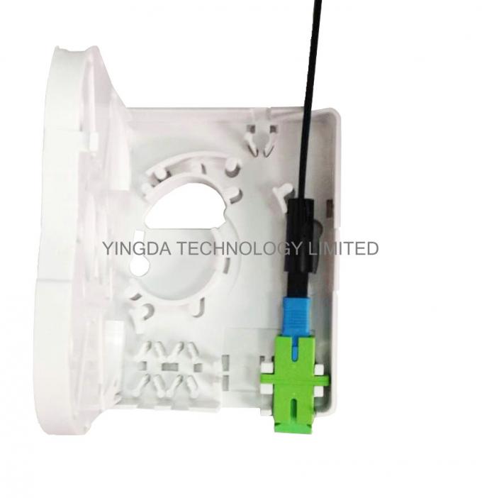 Plastic Fiber Optic Termination Box Wall Socket 2 Port SC 86 Type