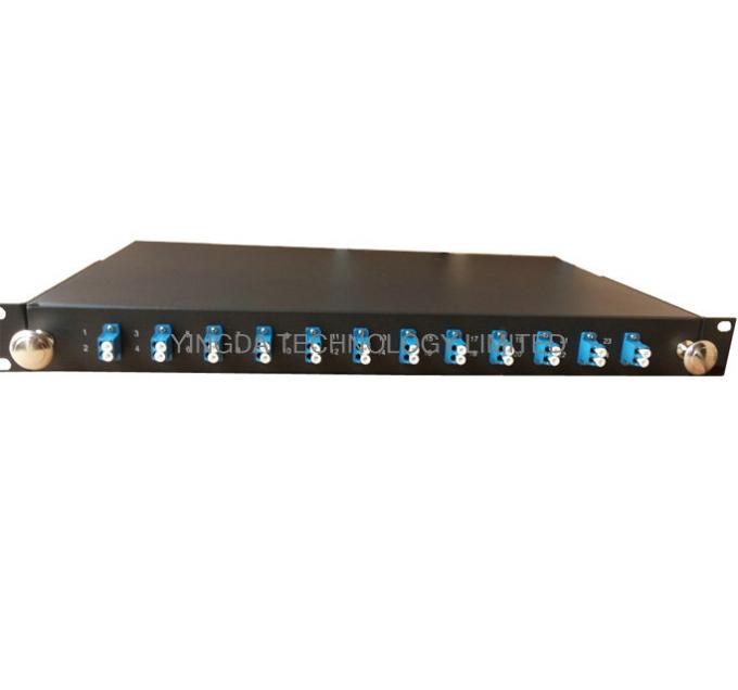 Standard Metal Sliding Tray Fiber Optic 19” Patch Panel 12 / 24 Port