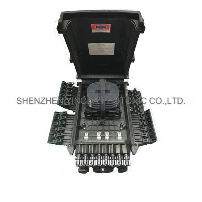 IP68 16Ports Fiber Cable Joint Box , Black PP Fiber Optic Enclosures