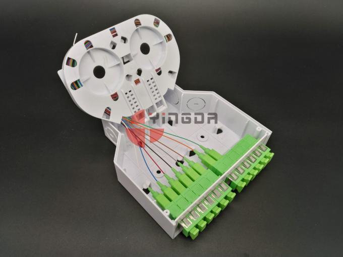 DIN Plastic Fiber Optic Terminal Box 12 Ports SC/APC Adapters and Pigtails