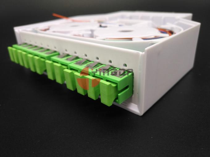 DIN Plastic Fiber Optic Terminal Box 12 Ports SC/APC Adapters and Pigtails