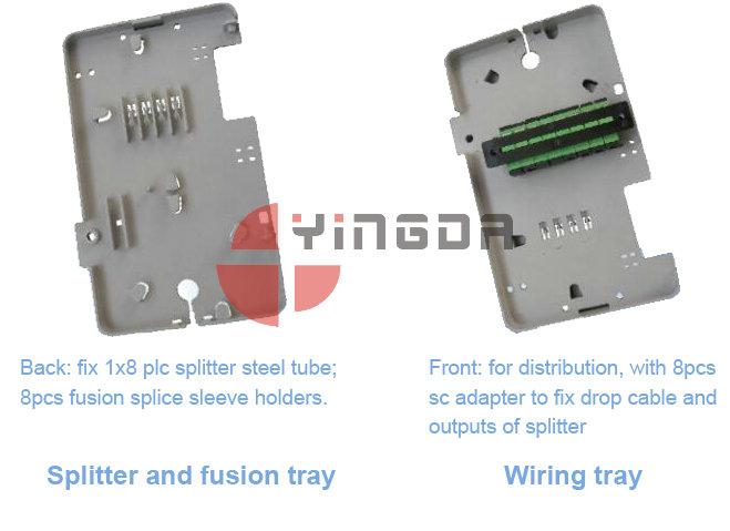 Straight Through Fiber Cable Joint Box 6 Ports 295 * 202 * 81mm Dimension