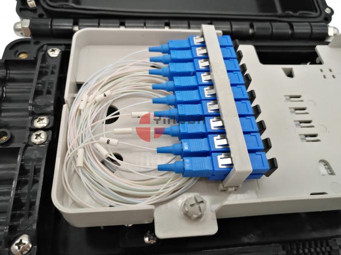 Straight Through Fiber Cable Joint Box 6 Ports 295 * 202 * 81mm Dimension