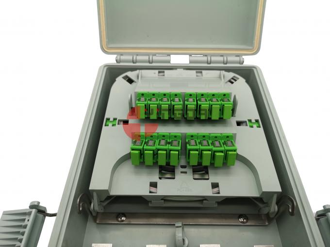 Exterior NAP BOX Fibre Optic Cable Termination Boxes 16 Ports IP65 ISO