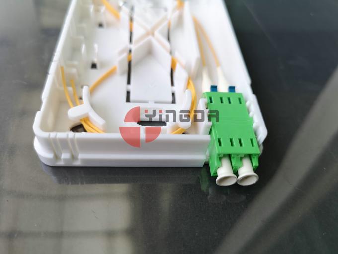 2 Port LC/APC Duplex Optical Fiber End User Subscriber Box Plastic Wall ...