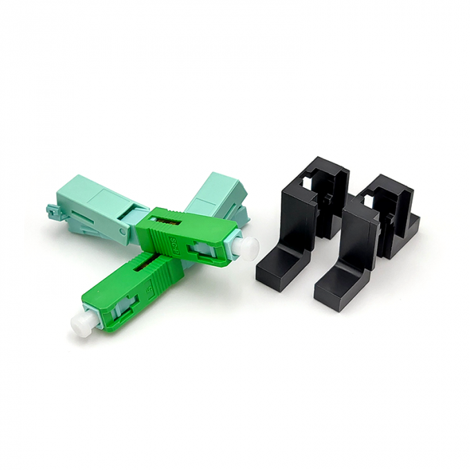 5G 0.2dB Ceramic C-Groove Fiber Optic Terminated Field Installable SC APC Connector 2*3mm Drop Cable 6
