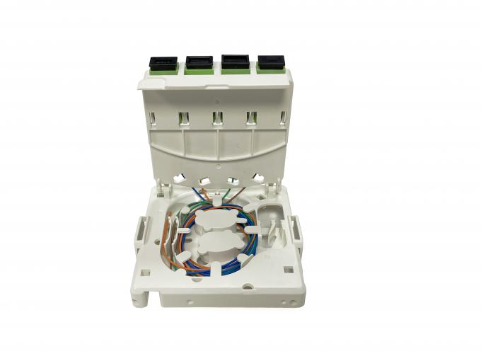 Unique design 4port Small Indoor Fiber Termination Box for 35mm DIN Rack Mounted 7
