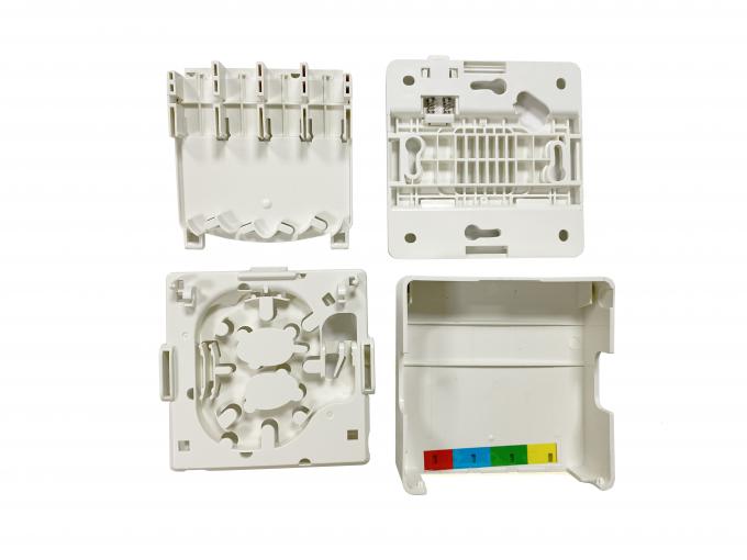 Unique design 4port Small Indoor Fiber Termination Box for 35mm DIN Rack Mounted 8