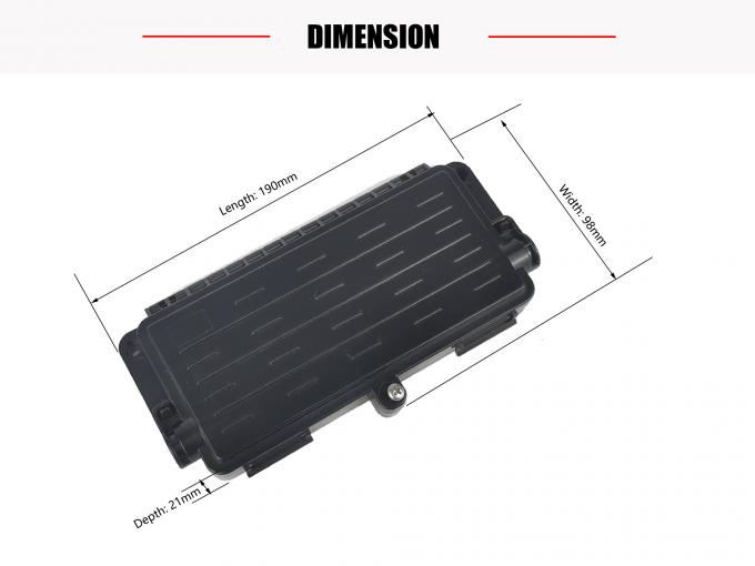 Frb Box FRB-6A Fiber Optic Splicing Box 12 Cores 1in 1out Splice Closure Black ...