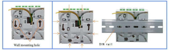 Frb Box 4 Ports Indoor Fiber Optic Outlet Box FRB-4C For DIN 35mm Rack Mounted ...