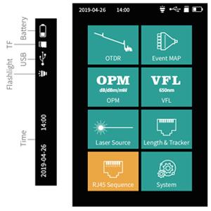 1310/1550nm SM Test Range 5m-60Km Mini OTDR 9 in 1 Tester with APC UPC SC/FC/ST/LC Adapter 1