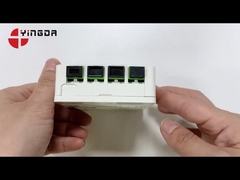 Unique design 4ports Indoor Fiber Optic Termination  box DIN Rack mounted OTB With Dust-proof Cover