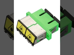 Metal Shutter Fiber Optic Adapter SC/APC To SC/APC Simplex Duplex OS2 Single Mode With Flange
