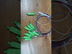 Fiber Optic PLC Splitter 1x8 With SC Connector Colored Single Mode For PON XGPON Network