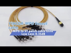 12F MPO to ST Ultra Low loss Cable 0.35dB max for Data Center Cabling
