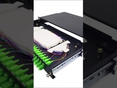 1U 19 Inch Sliding Rack Mount Fiber Optic Patch Panel 12 Port LC Duplex Drawer ODF