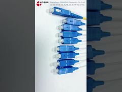 1:8 Cassette splitter input SC/UPC pigtail yellow 2mm, Output SC/UPC pigtails white 900um