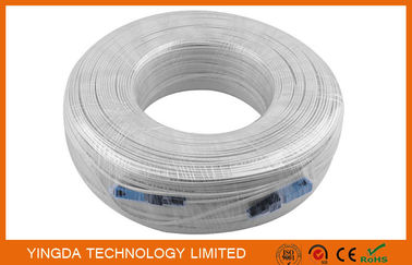 White Fibre Optic Patch Leads With FIC Fast Connector SC / UPC Simplex SM 200M IL&lt;0.3dB