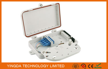 Ftth / Fttx Mini Plastic Wall Mount 4 PortS Drop Cable Fiber Optic Termination Box