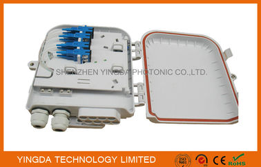 Waterproof 1 x 8 Plc LC SC Fiber Optic Splitter Box , Fiber Optic Junction Box 8Drops