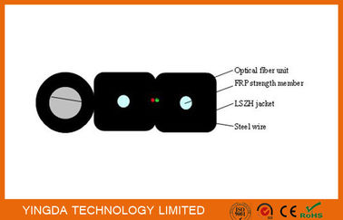 Outdoor Self-Supporting FTTH Fiber Optic Drop Cable GJXFCH FRP Steel Strength