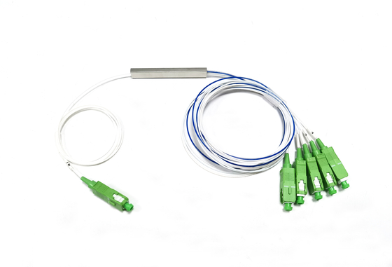 FTTR Passive 1:5 Unbalanced Mini Blockless Fiber Optic PLC Splitter SC 1X5 70/30 60/40