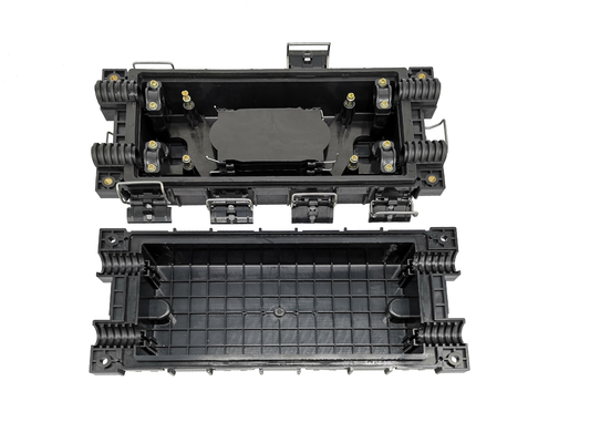 Inline Horizontal Fiber Optic Joint Enclosure 24 48 72 96 Cores ABS