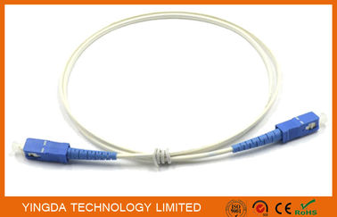 FTTH Flat SC - SC Patch Cord Single Mode Fibre Patch Leads Simplex 1m White G657A1