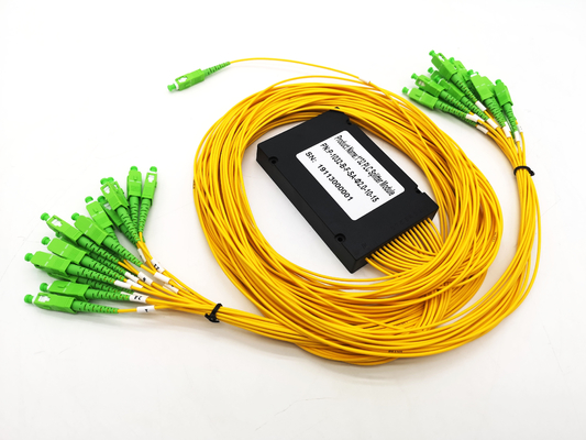 Custom PON 1x32 SC Fiber Optic PLC Splitter Loss FTTH and CATV Splitter