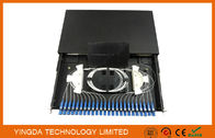 Standard Metal Sliding Tray Fiber Optic 19” Patch Panel 12 / 24 Port Fiber Optical Distribution Box GPSM-1U / 2U / 4U