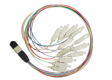 Buy MPO APC Male To FC APC Fan Out Cable Single Mode 12 Fiber For High Denstity Application online manufacture