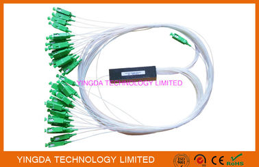 FTTx Mini Fiber Optic PLC Splitter 1x32 SC/APC 1Mts Green SMF IEC ROHS Telcordia Standard