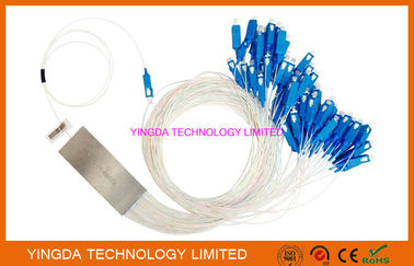 Buy SC/APC Blockless FTTH Fiber Splitter 1x16 PLC Splitter Single Mode 900um LSZH online manufacture