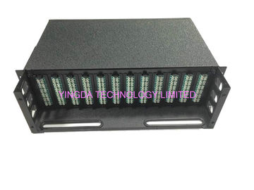 288 Fibers 19 Inch Slide Out Patch Panel , 3U MPO Enclosures Chassis 12 Cassettes