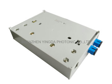 Wall Mount FTTH Fiber Optic Termination Box , Indoor Plastic ABS PC 2 Ports Fiber Optic Box