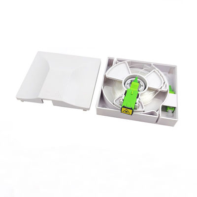 Buy FTTH Indoor ABS 1 Core SC Adapter Invisible Fiber Optical Rosette Box ABS White fiber box online manufacture