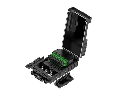 Buy Fiber Optic Factory NAP Caja De Terminal 36 Cores Ftth Fiber Optic Splitter Box FAT Black ABS PC online manufacture