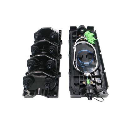 Buy 8 Ports Black Fiber Optic Splitter Terminal Box With Mini SC/Optitap/ODVA/ODC online manufacture