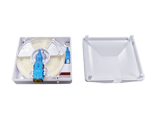 Buy FTTH Indoor ABS 1 Core SC Adapter Invisible Fiber Optic Box Wall Outlet online manufacture
