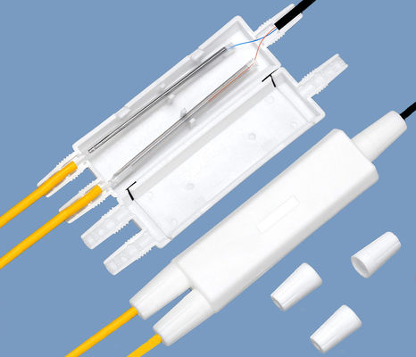 Buy 1 To 2 Fiber Optic Splicing Protection Box For Drop Cable, Indoor Soft Round Cable 2 Cores online manufacture