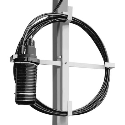 Buy Outdoor Stainless Steel Fiber Optic Cable Storage Rack On Pole Tower With Closure online manufacture