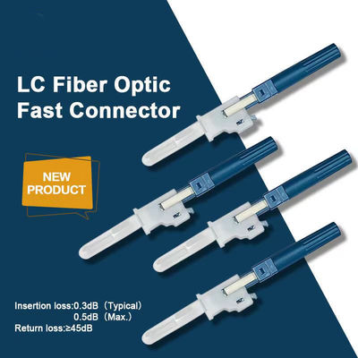 Buy LC Fast Connector Field Installable Connector SM 2*1.6mm Flat Drop Cable Blue online manufacture