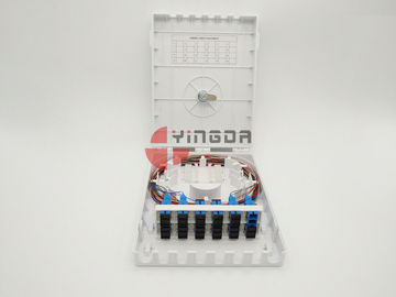 Optical Terminal Box OTB White ABS Plastic Indoor Wall Mount 24 Fibers Distribution Splice Box