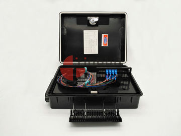 Buy 24 Cores Drop Cable Fiber Opitc Termination Box , 24 pcs SC Fiber Optic Splitter Box PC+ABS Flip Cover online manufacture