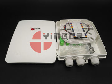 Buy 3 Ports 8 Cores Fiber Optic Terminal Box with 1x8 SC/APC PLC Splitter Outdoor Distribution Box online manufacture