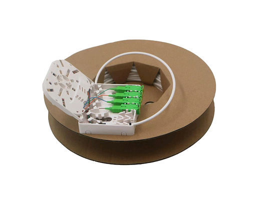Buy 4 Core Fiber Optic Termination Box For Indoor Wall Mounting Or DIN Rail For FTTH online manufacture