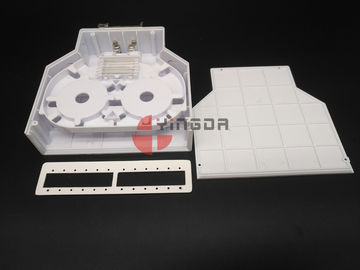 White Indoor Fiber Optic DIN Terminal Box , Plastic Termination Box 12 Cores